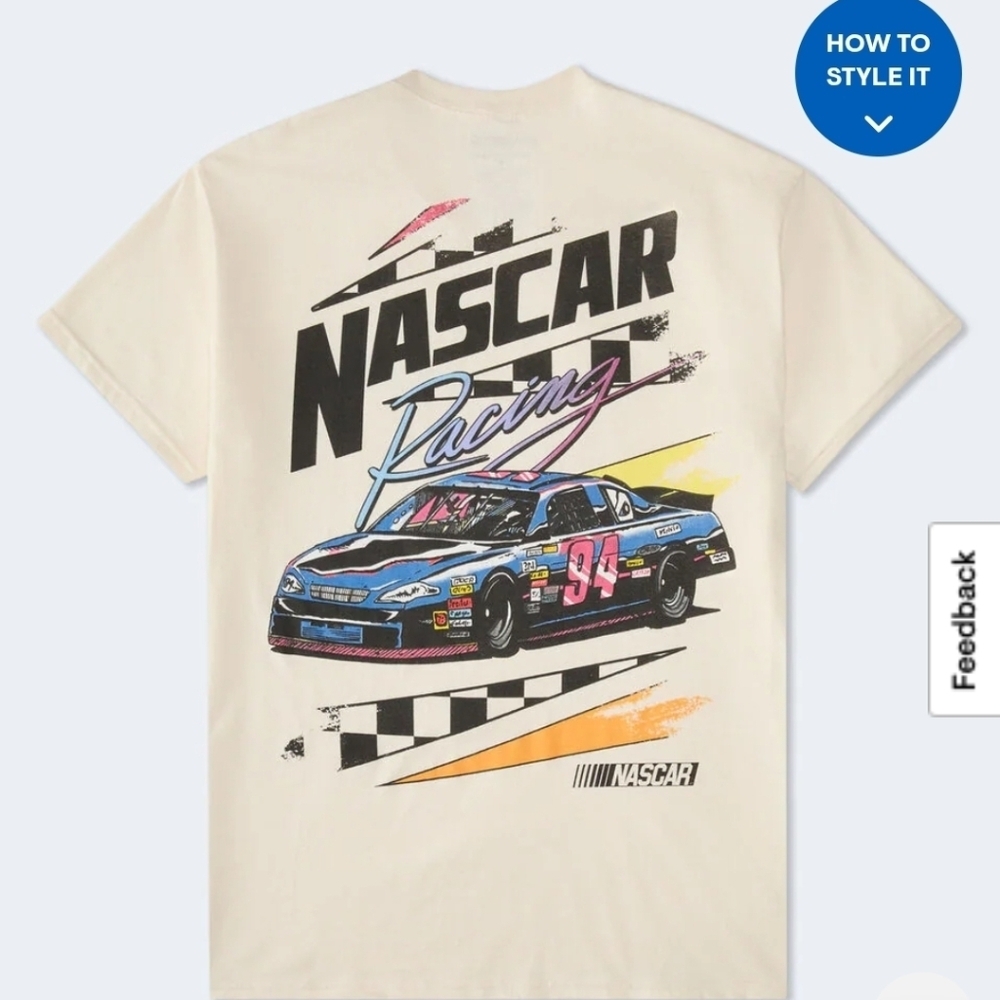 NASCAR Racing Graphic Tee - White
